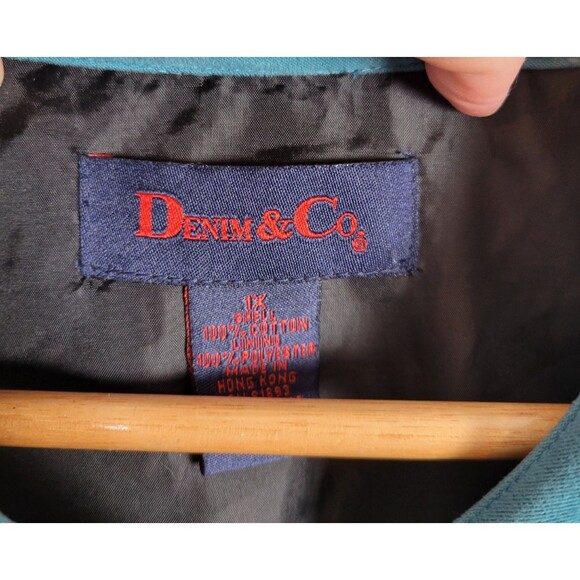 Denim & Co Plus Size Embroidered Jacket Size 1X - Picture 3 of 6